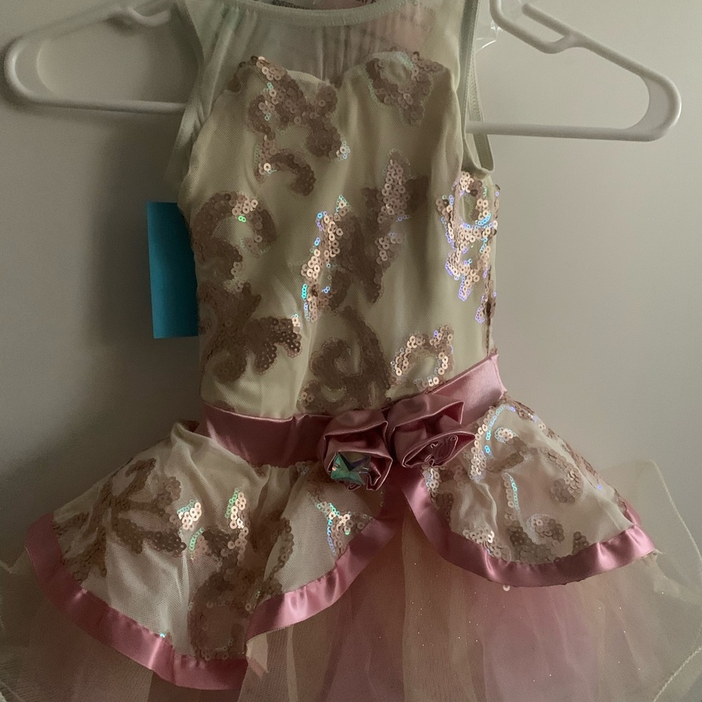 Cream/ pink ballet child costume